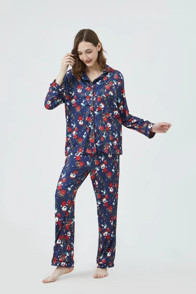 Peanuts Charlie Brown Women Pajama Sets Long Sleeve Full-Length Bottom Large