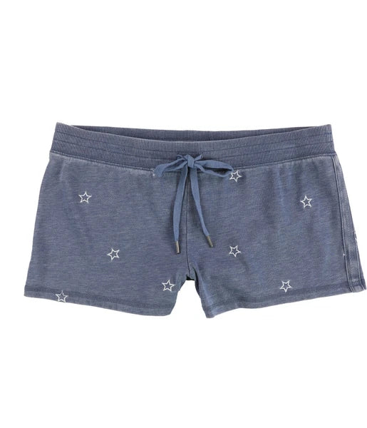 P.J. Salvage Womens Embroidered Stars Pajama Shorts