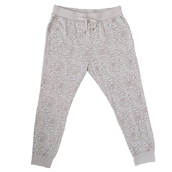 Honeydew 2-Piece Long Sleeve Jogger Pajama Set Womens Large Leopard Animal Print