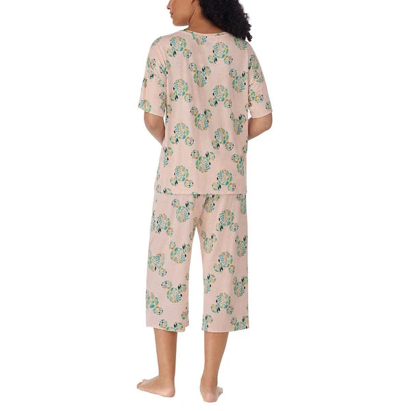 Disney Womens 2 Piece Capri Pajama Set