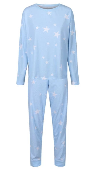 Ladies Pyjamas Long Sleeve Cuff Leg PJ Sets UK Sizes 6 to 26 Lounge Sleep Wear