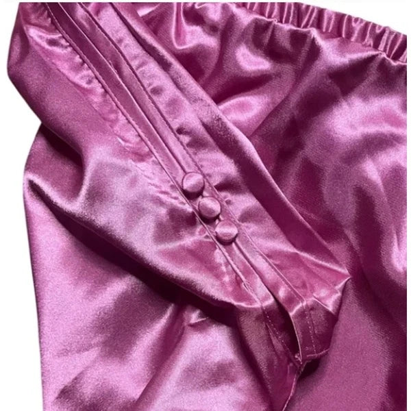 Frederick's of Hollywood Delphine Sexy 2 Piece Satin & Lace Pajamas Plus SZ 1X