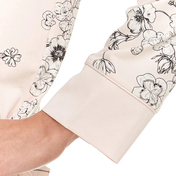 Flora Nikrooz Women's Satin Trim Notch Collar PJ Set