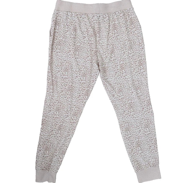 Honeydew 2-Piece Long Sleeve Jogger Pajama Set Womens Large Leopard Animal Print
