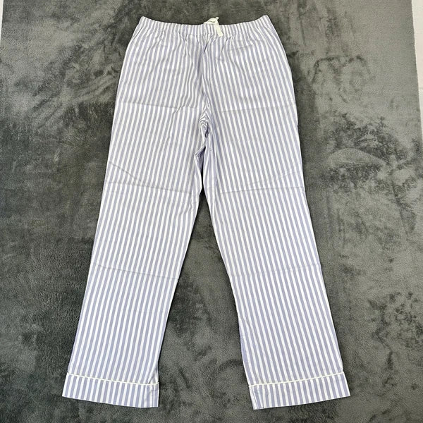 Bed Head 2pc Pajama Set Size Medium Blue Stripe Relax Fit Long Sleeve Women NWT