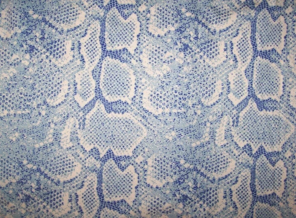 NWT PJ Salvage Ice Blue/Ivory EXOTIC SNAKESKIN Jersey Knit Pajama/Lounge Set M