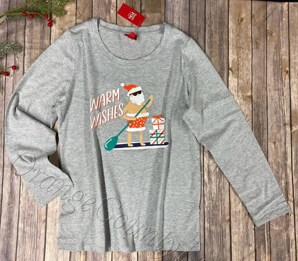 Women's Matching Tropical Santa Pajamas set Christmas sleepwear pj's Size 2XL