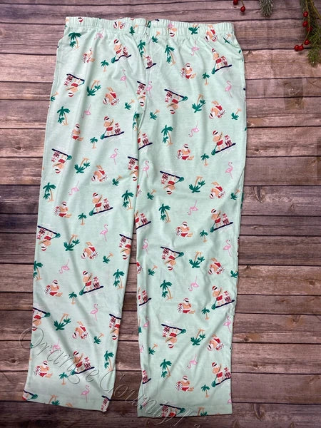 Women's Matching Tropical Santa Pajamas set Christmas sleepwear pj's Size 2XL