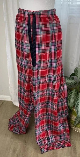 Victoria Secret- XXL Plaid 2 Piece Pajama Set (Red/Pink) Cozy Lounge Sleep