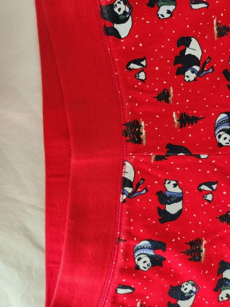 Red Panda Bear 100% Cotton 2pc PJ Winter Cozy Women's Medium Long Sleeve Stretch