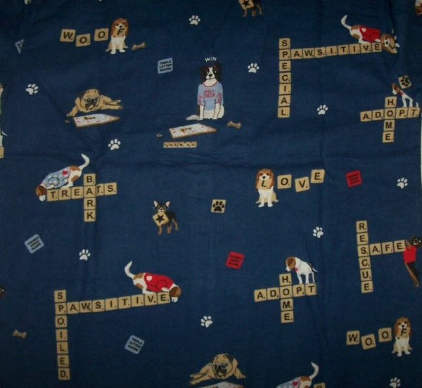 NWT PJ Salvage Blue RESCUE DOGS Flannel Pajama/Lounge Set XL PAWS & ENJOY LIFE