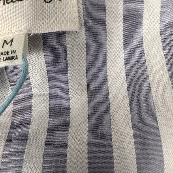 Bed Head 2pc Pajama Set Size Medium Blue Stripe Relax Fit Long Sleeve Women NWT