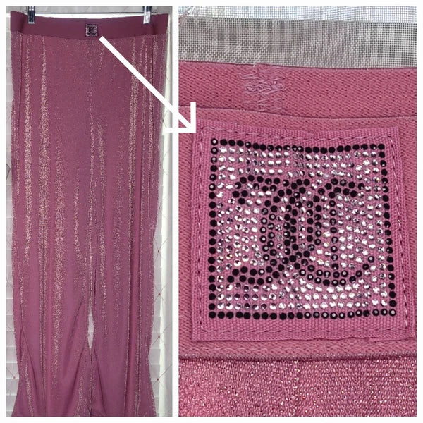 Juicy Couture Pajama Set Moonlite Mauve Pink Gold Dust Fairy Princess Large NWT