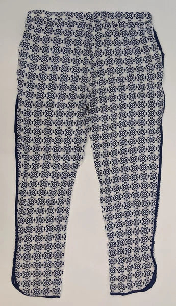 ASOS Womens Pajama Set Shirt and Pants White Blue Size 10