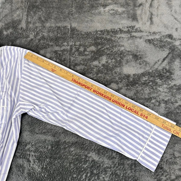 Bed Head 2pc Pajama Set Size Medium Blue Stripe Relax Fit Long Sleeve Women NWT