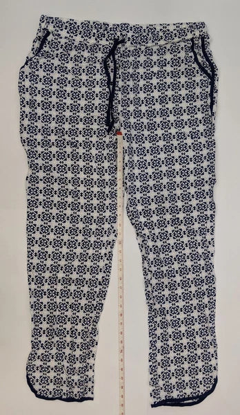 ASOS Womens Pajama Set Shirt and Pants White Blue Size 10
