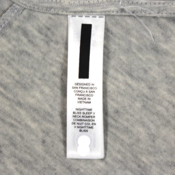 Athleta Gray Nighttime Bliss Sleep Romper Jumpsuit Lingerie PJ Small