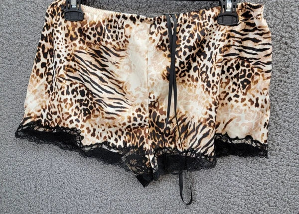 INC International Concepts Printed Shortie Pajama Set Women's S Mixed Animal