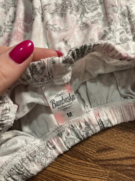 Bambaska Homewear Women's Pajama Set Size M: Shirt and Pants
