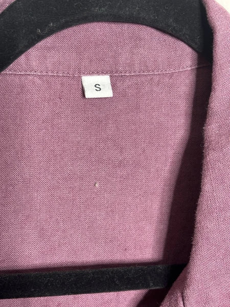 Piglet In Bed 100% Linen Pajama Set Small Purple Maeve