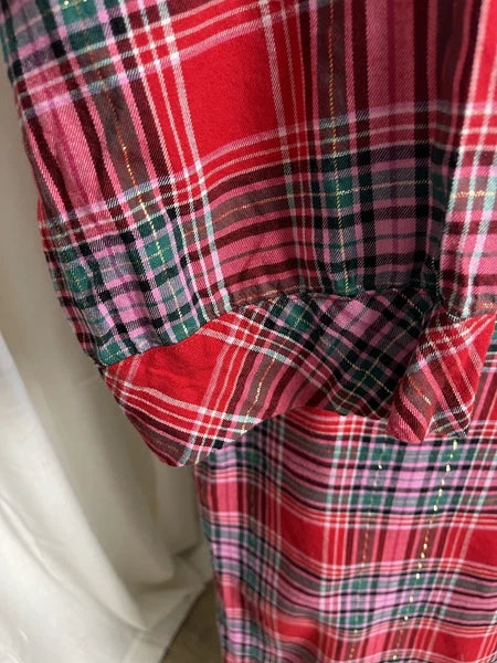 Victoria Secret- XXL Plaid 2 Piece Pajama Set (Red/Pink) Cozy Lounge Sleep