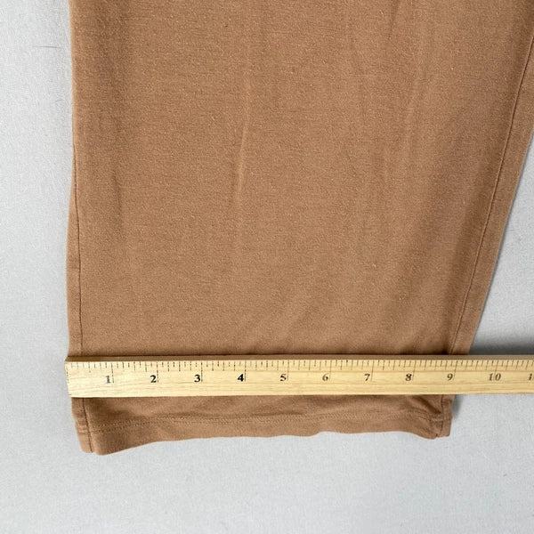 Nuuds Pajama Set Top & Pants Womens Size XS Brown Crewneck Pull On Bottoms