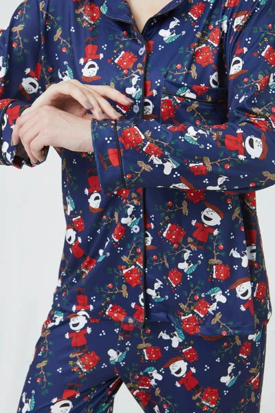 Peanuts Charlie Brown Women Pajama Sets Long Sleeve Full-Length Bottom Large
