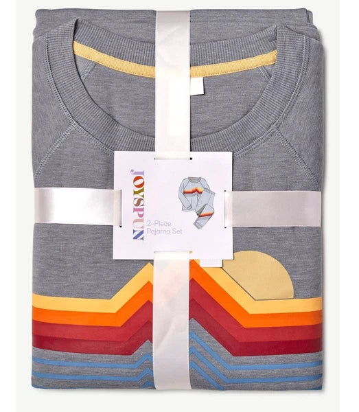 Joyspun sunrise sunset pajamas lounge set NWT womens XL 16 18 gray