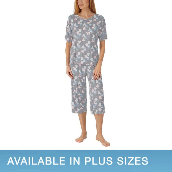 Disney Womens 2 Piece Capri Pajama Set