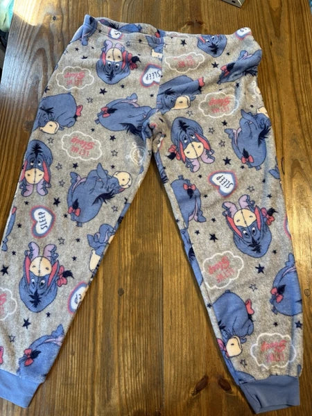 Disney 2 Piece Women’s Fuzzy Pajamas Eeyore Winnie The Pooh Size 2X Let Me Sleep