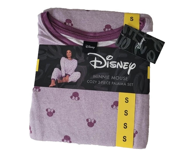 Disney Minnie Mouse Women's Cozy 2-Piece Pajama Set - Small - Purple - NWT