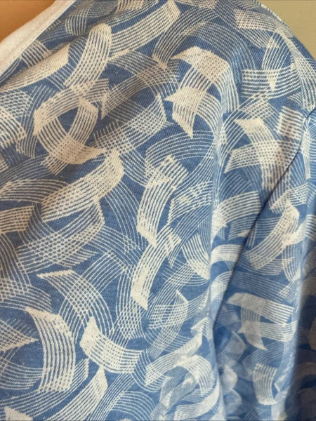 V-Neck Lace Trim Floral Pattern 2-Piece Pajama Set Size 1x