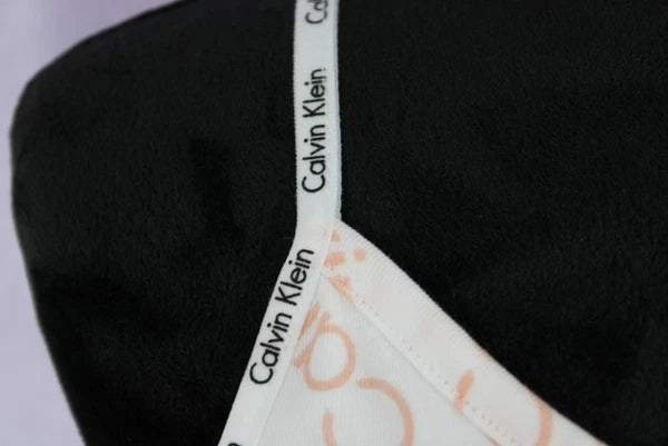 Calvin Klein Women’s Logo Lounge Pajama Set Top & Shorts White Peach M
