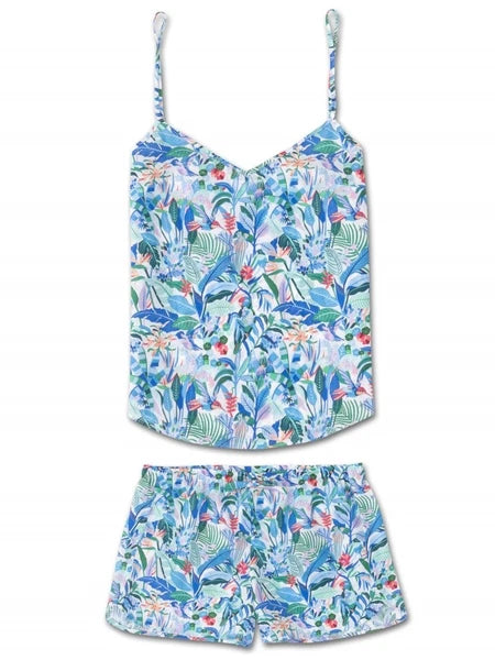 DEREK ROSE WOMENS CAMI PJ SET - SMALL - 100% COTTON - RRP. £175 - LEDBURY PJS