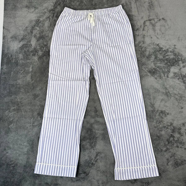 Bed Head 2pc Pajama Set Size Medium Blue Stripe Relax Fit Long Sleeve Women NWT