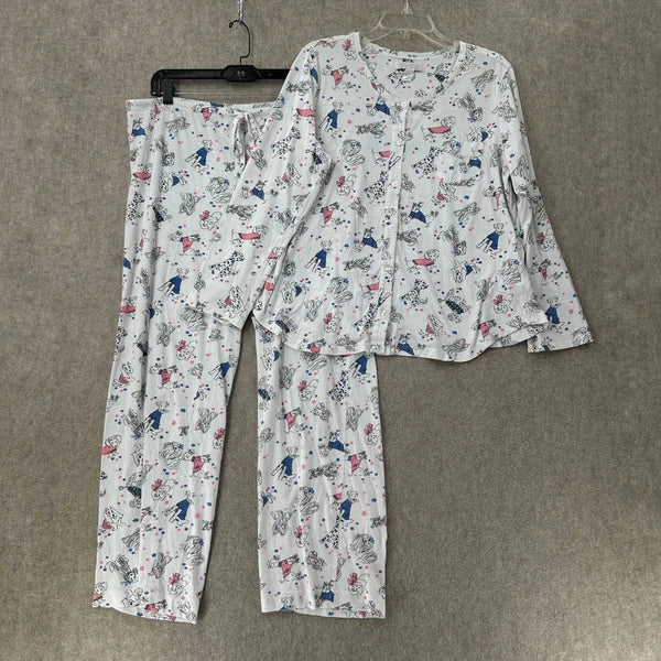 Sleep Sense Cotton Jersey Knit Dog Print Pajamas Set XL 2PC Sleepwear