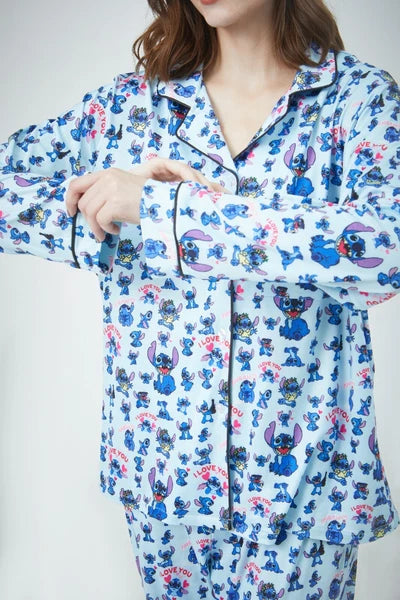Lilo and Stitch Women Pajama Sets Long Sleeve Full-Length Bottom Size Large