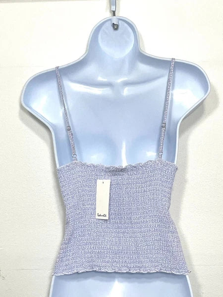 NWT Splendid Womens XL 3-Piece Robe, Tank Top & Shorts Sleep Set Petal Dot Geo