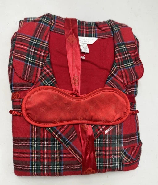 Charter Club Women's Intimates Printed Cotton Flannel Pajama Set Size L