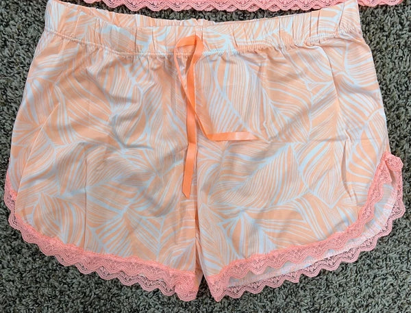 Women’s Talulah sleepwear orange comfy shorts pajama set