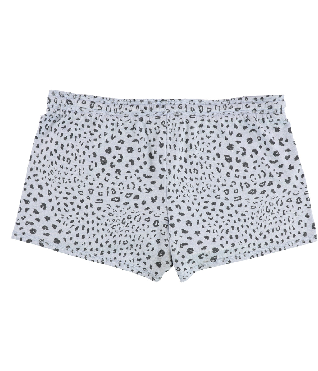 P.J. Salvage Womens Cheetah on Blue Pajama Shorts