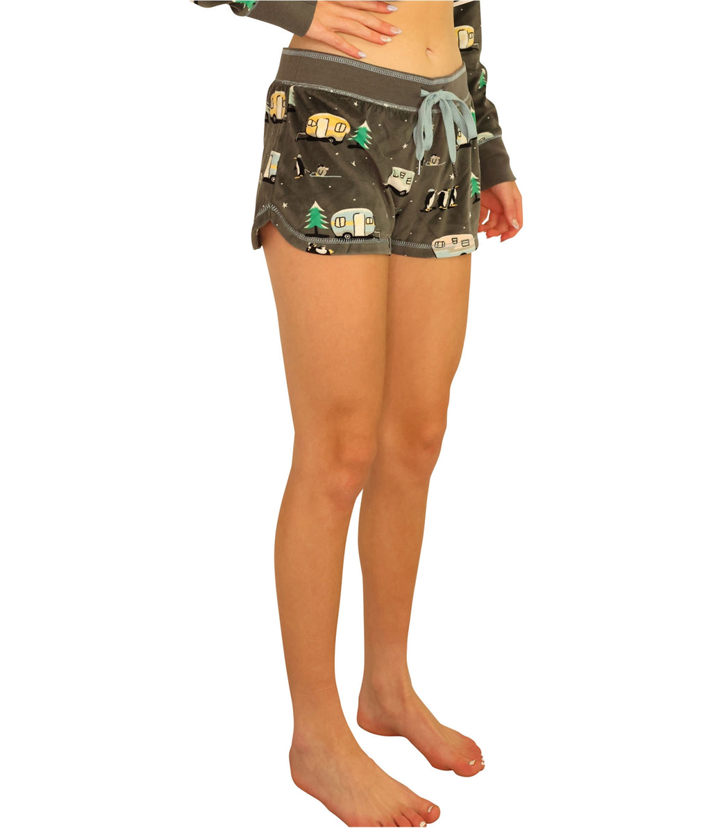 P.J. Salvage Womens Peguins,Trees,Campers Pajama Shorts
