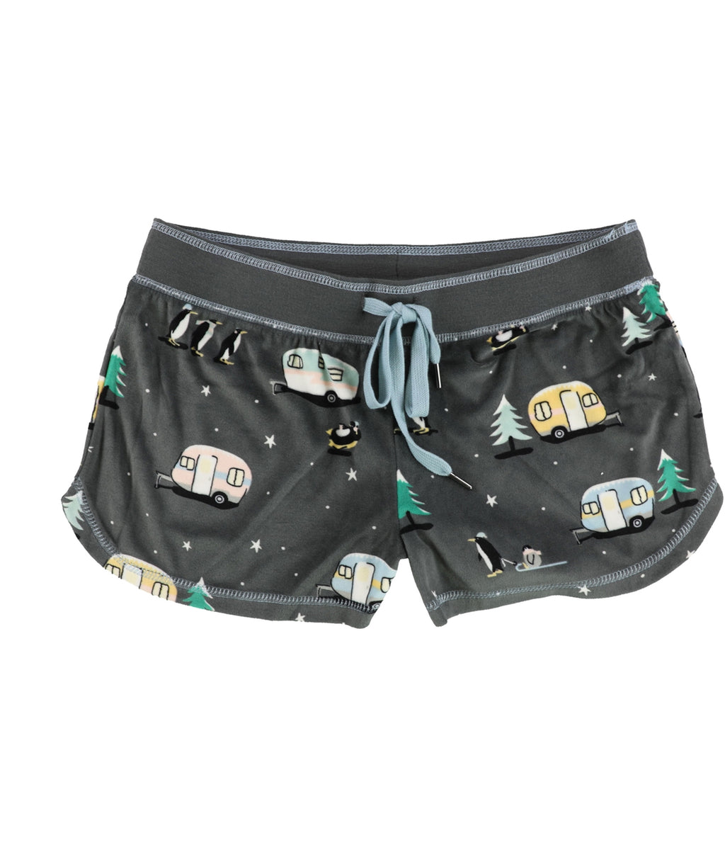 P.J. Salvage Womens Peguins,Trees,Campers Pajama Shorts