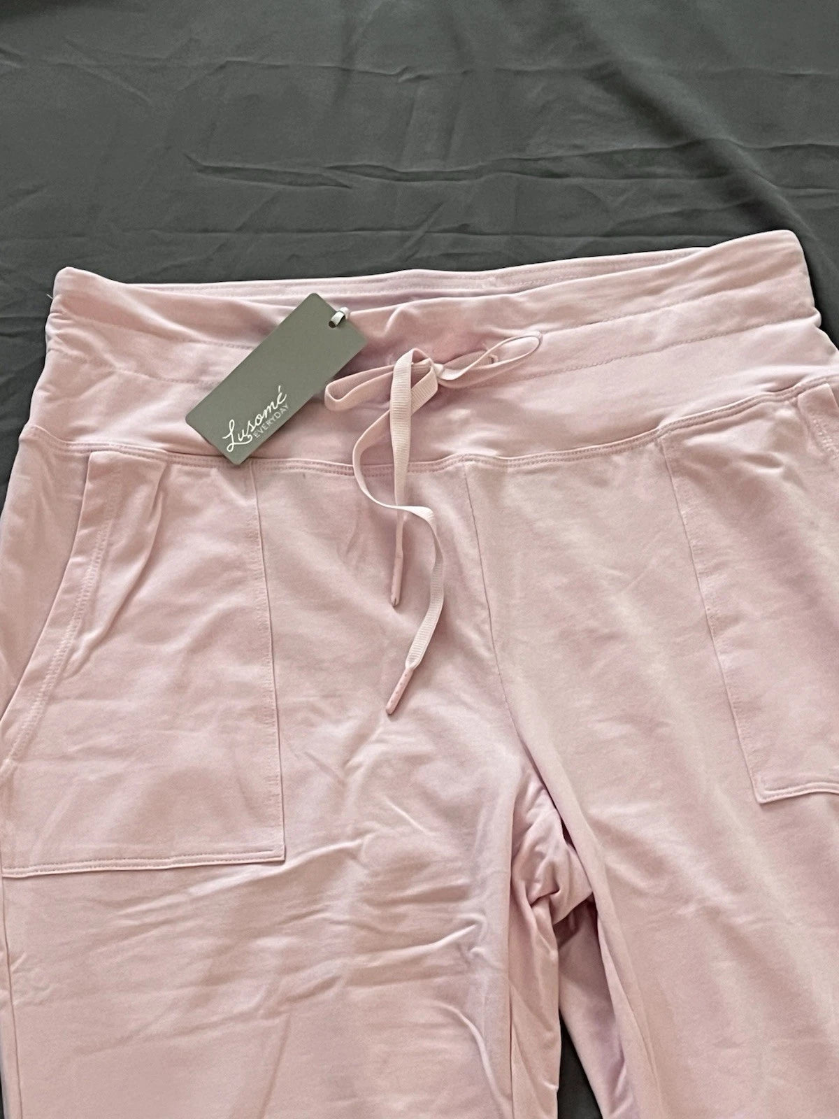 Lusome Everyday V-neck Top and Joggers Pajama Set Pink  - Medium