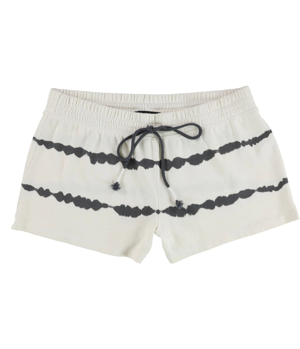 P.J. Salvage Womens 2-Tone Tye-Dye Pajama Shorts, Off-White, Small