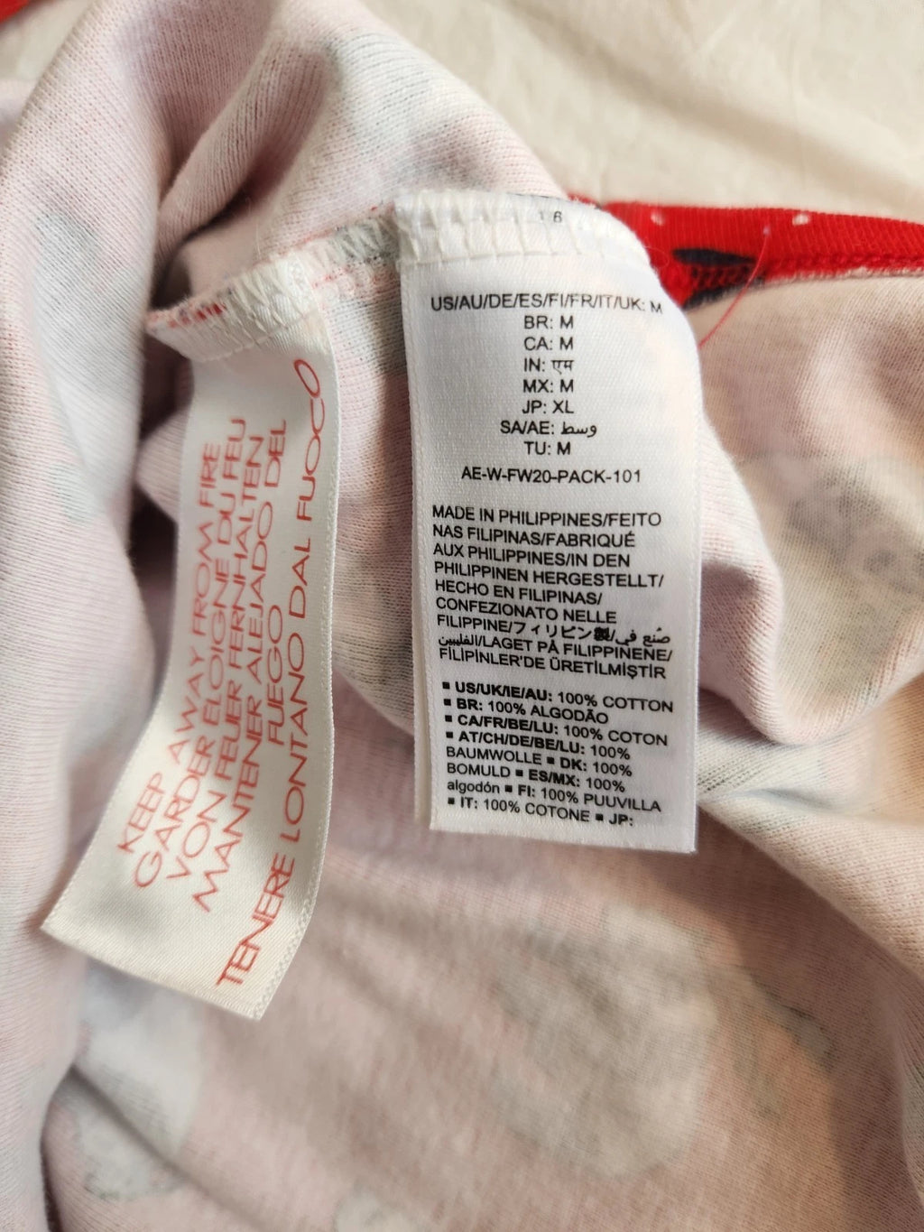 Red Panda Bear 100% Cotton 2pc PJ Winter Cozy Women's Medium Long Sleeve Stretch