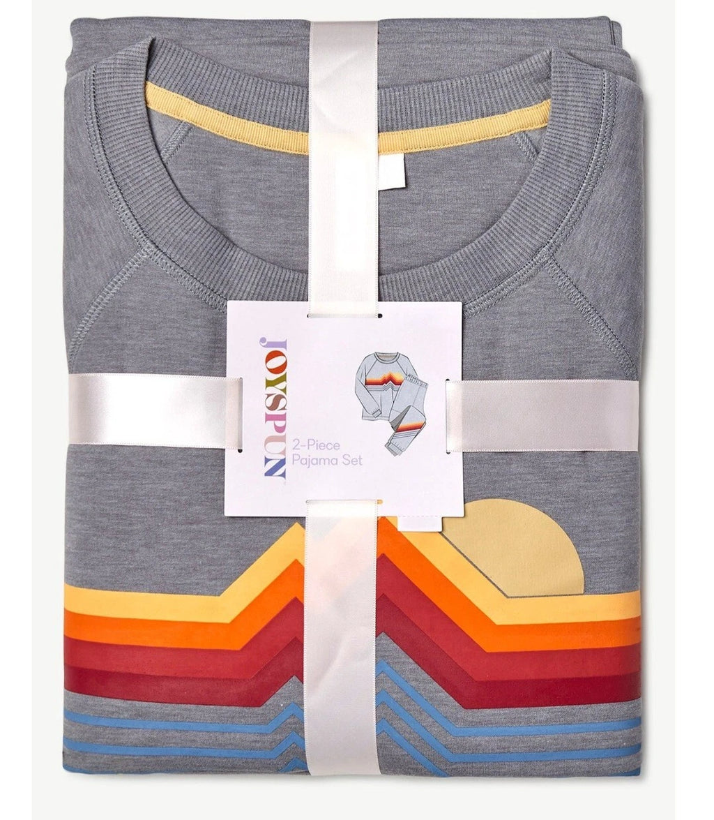 Joyspun sunrise sunset pajamas lounge set NWT womens XL 16 18 gray