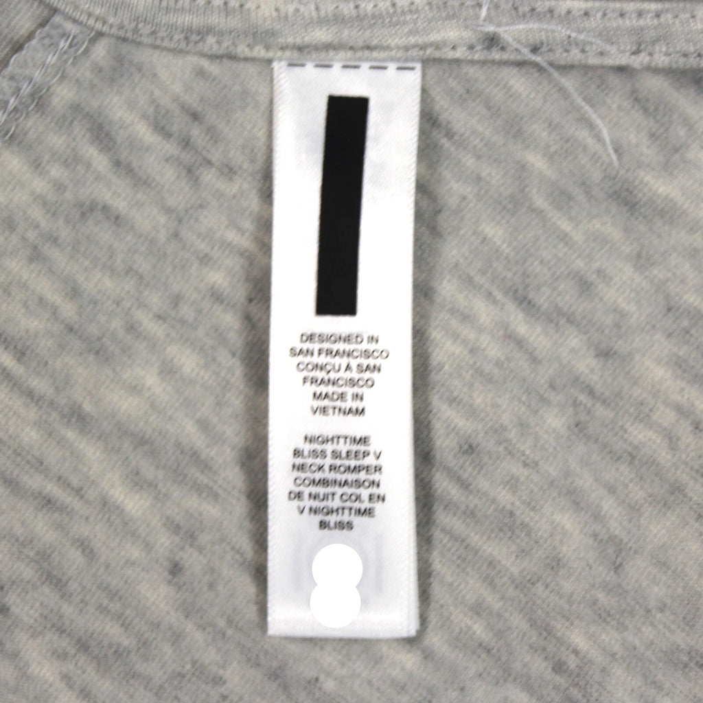 Athleta Gray Nighttime Bliss Sleep Romper Jumpsuit Lingerie PJ Small