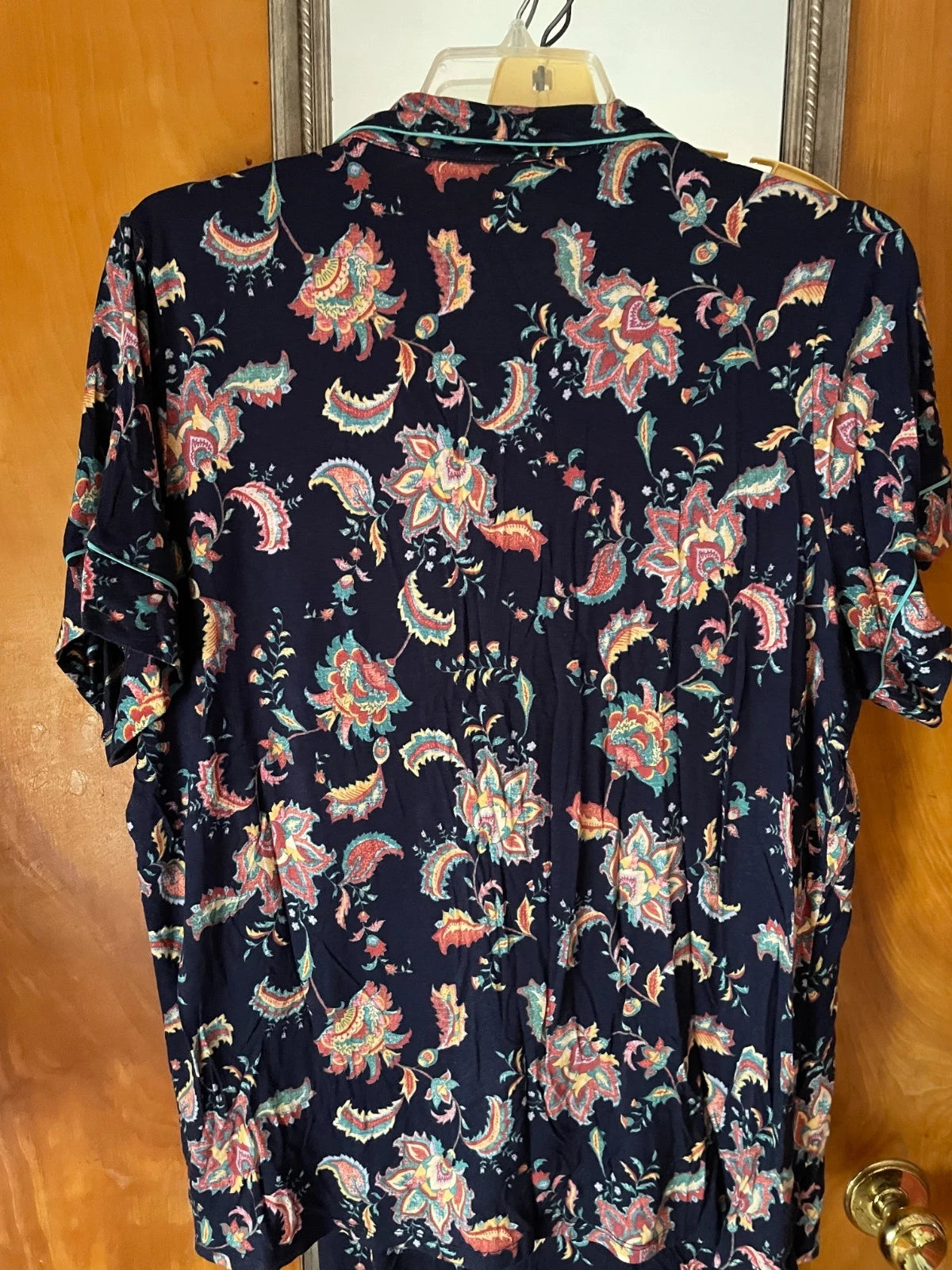 Liz Claiborne Navy Blue Floral Print PJ's - XXL