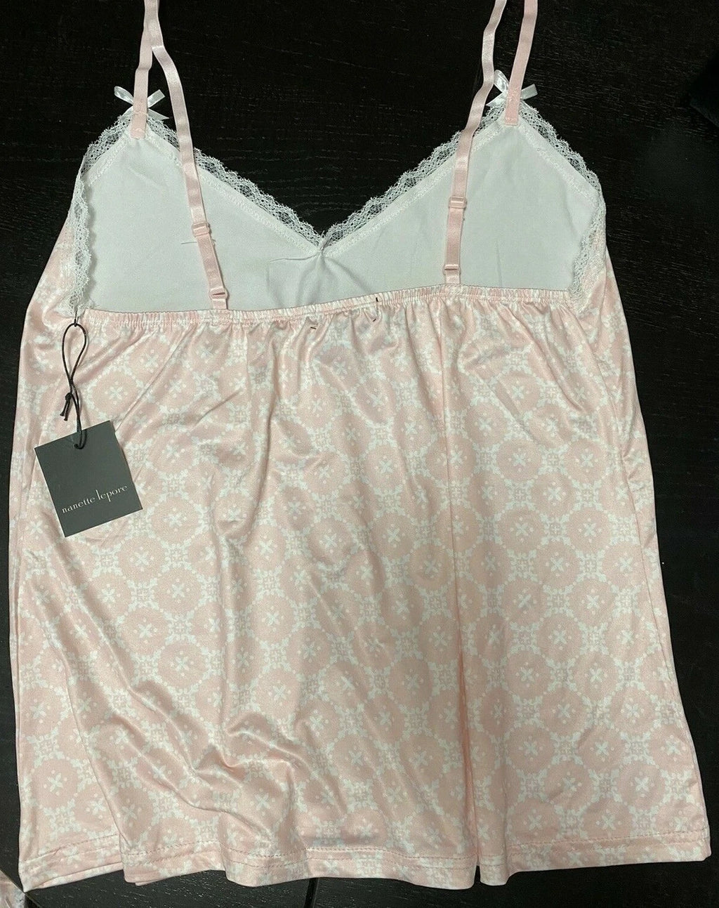 Nanette Lepore Pajama Set Womens Plus 1X Pink Floral Tank Shorts Stretch 150-21